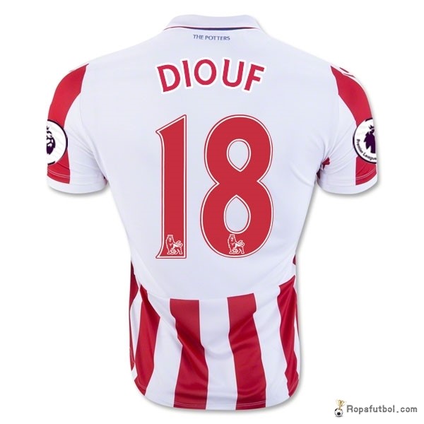 Camiseta Stoke City Replica Primera Ropa Diouf 2016/17 Rojo